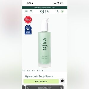 Osea Hyaluronic Body Serum - BRAND NEW UNOPENED